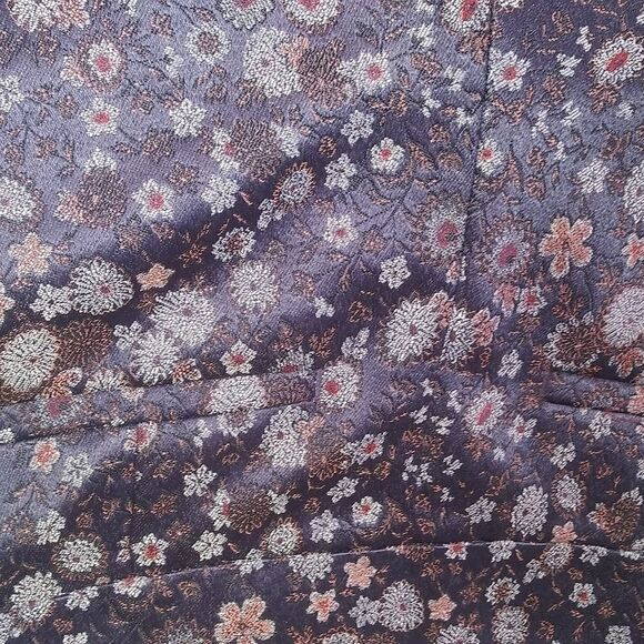 Ann Taylor Loft Womens Floral Brocade Print Navy Floral Shorts Size 4 - Picture 5 of 6